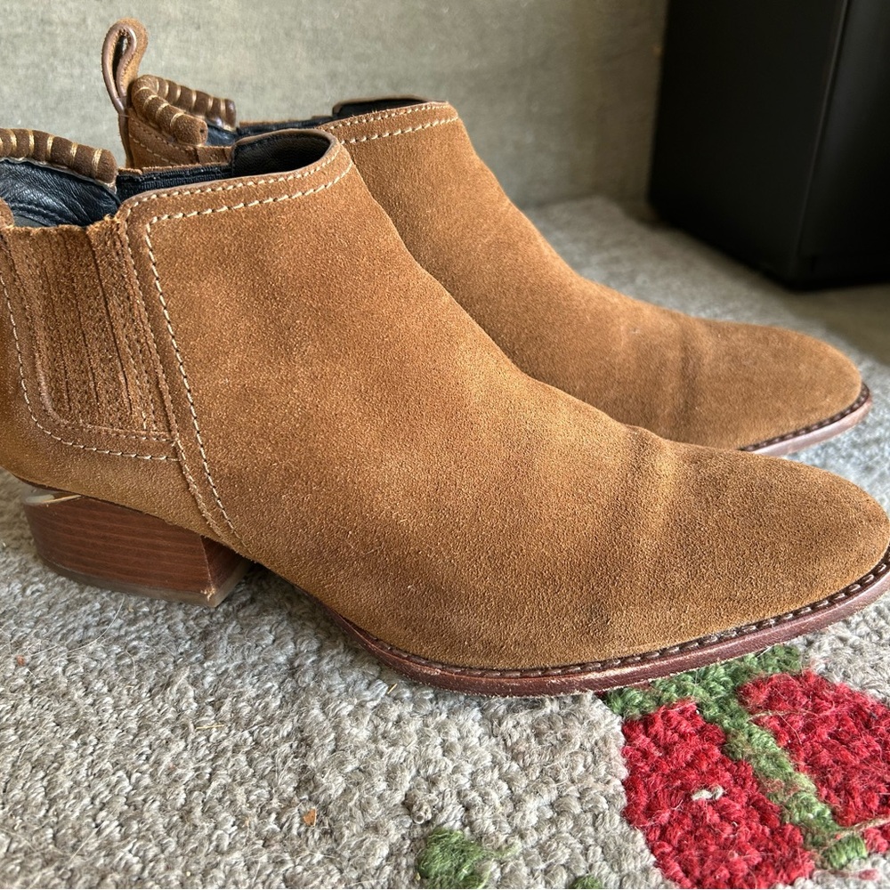 Alexander Wang Tan Suede Ankle Boots